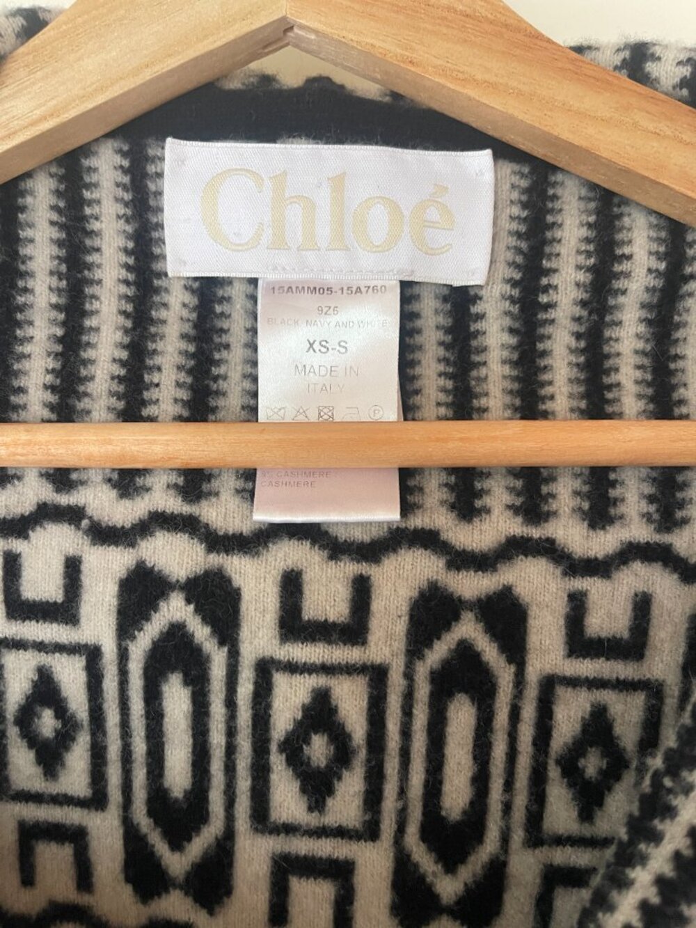 Chloe Intarsia Hooded Cape Poncho, S - Picture 4 of 7